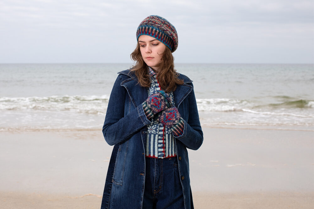 Polaris patterncard kit design by Alice & Jade Starmore in Hebridean 2 Ply yarn