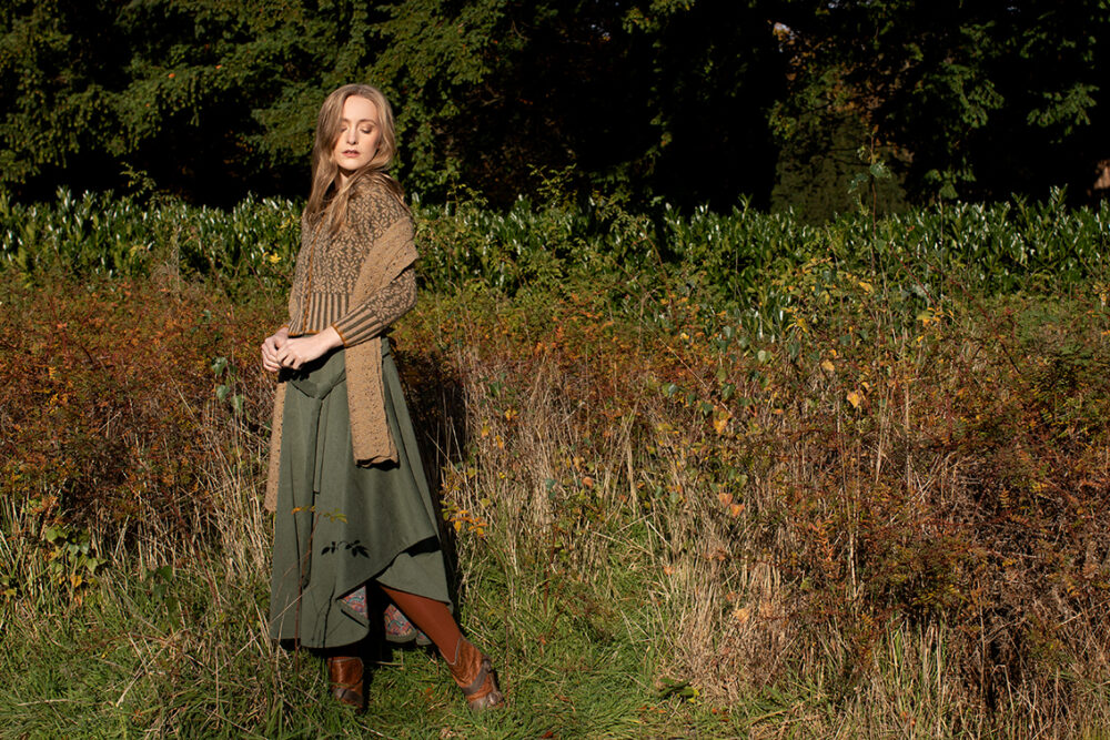 Polaris patterncard kit design by Alice & Jade Starmore in Hebridean 2 Ply yarn