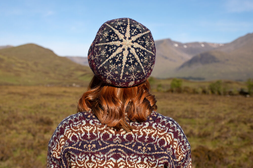 Angels Cardigan patterncard kit design by Jade Starmore & Witch Hare Patterncard Kit by Alice & Jade Starmore in Hebridean 2 Ply yarn