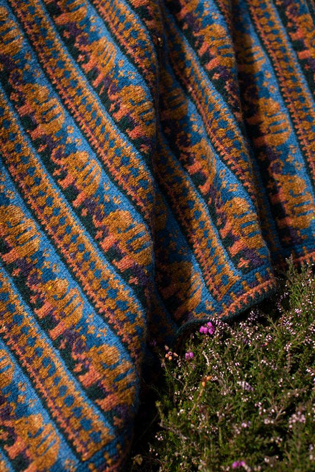 Elephants blanket hand knitwear design by Alice Starmore from the book The Children's Collection