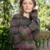 Firebirds Cardigan and Hat Set patterncard kit designs by Jade Starmore in Hebridean 2 Ply yarn
