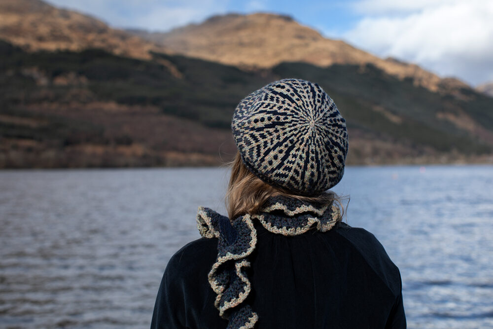 Briodag patterncard kit design by Alice Starmore in Hebridean 2 Ply yarn