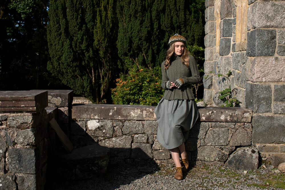 Strathspey patterncard kit by Alice Starmore in Hebridean 3 Ply pure British wool hand knitting yarn