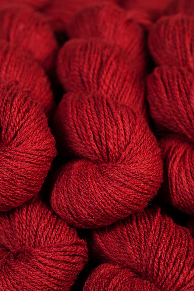 Alice Starmore 2 Ply Hebridean hand knitting yarn in Red Rattle