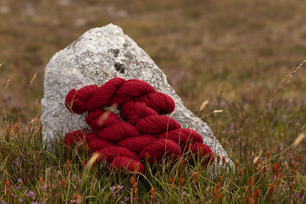 Alice Starmore Hebridean 3 Ply pure new British wool hand knitting Yarn in Red Rattle colour