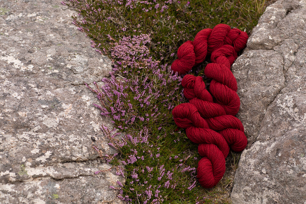 Alice Starmore Hebridean 3 Ply pure new British wool hand knitting Yarn in Red Rattle colour