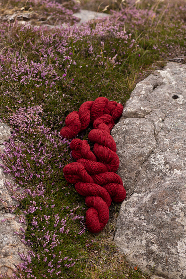 Alice Starmore Hebridean 3 Ply pure new British wool hand knitting Yarn in Red Rattle colour