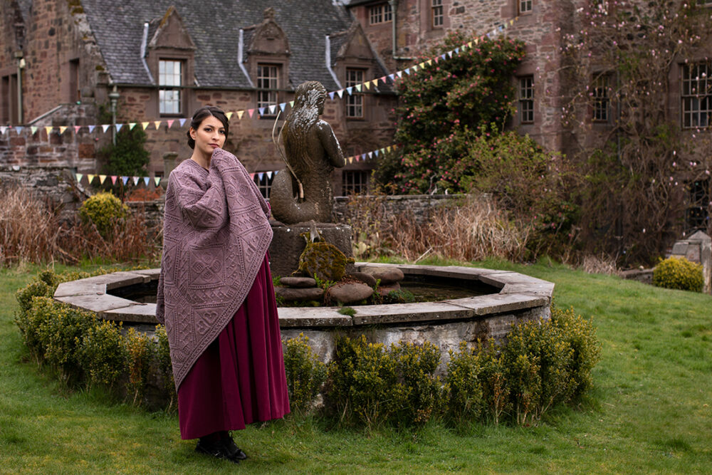 Infinite Cable Online Class Design by Alice Starmore in Driftwood Hebridean 3 Ply