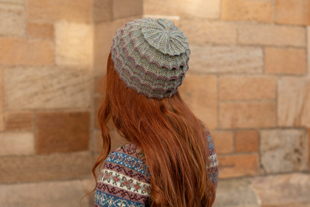 Levenish Hat, Herald fingerless gloves and Peigi Cardigan patterncard kits and Mo Chridhe Blanket from the Infinite Cable Class, all designs by Alice Starmore