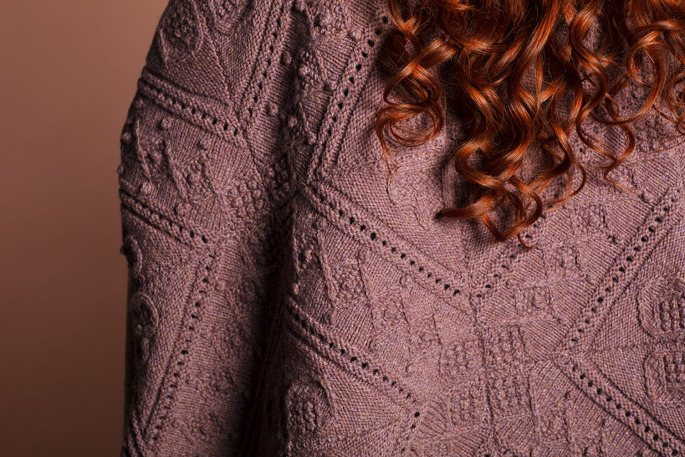 The Mo Chridhe Blanket from the Infinite Cable Class by Alice Starmore
