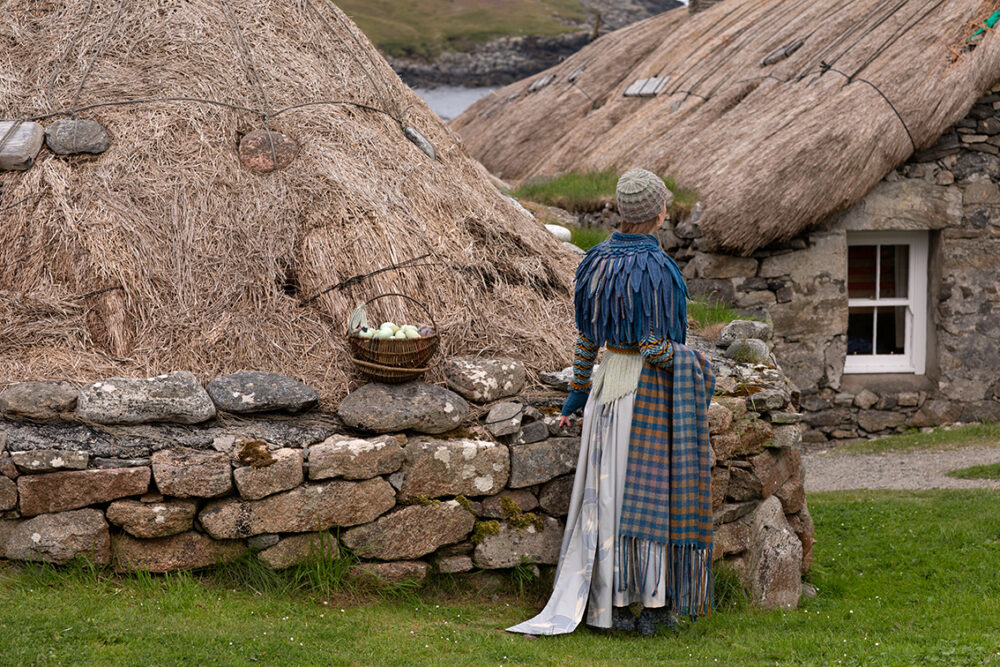 The Raven Capelet patterncard kit design by Alice Starmore from the House of Feathers collection.
