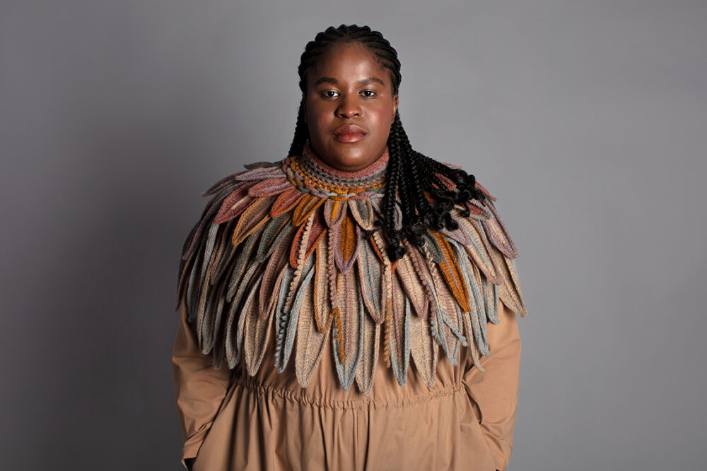 The Raven Capelet patterncard kit design by Alice Starmore from the House of Feathers collection.