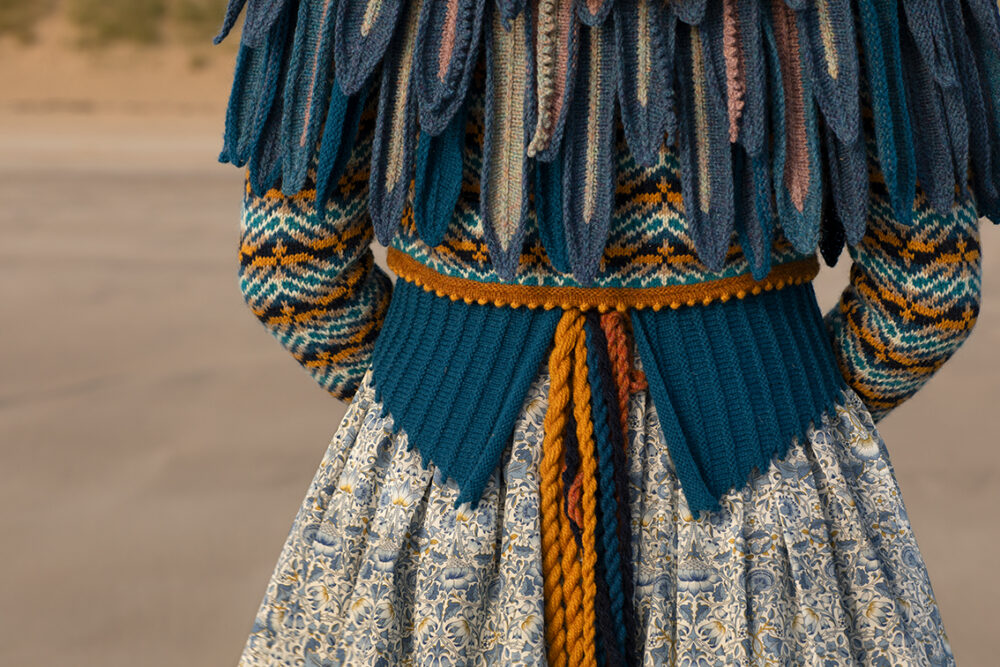 The Raven Capelet patterncard kit design by Alice Starmore from the House of Feathers collection.