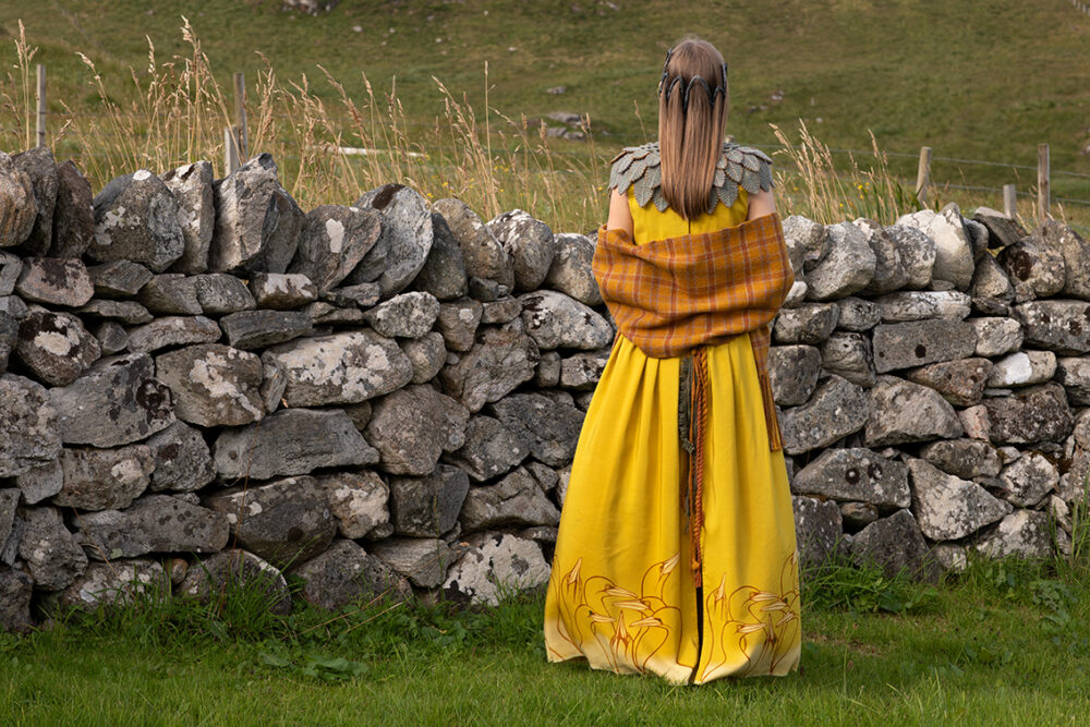 Eagle Collar patterncard kits and Breacan Wrap from Woven Design Plans by Alice Starmore in Hebridean 2 Ply