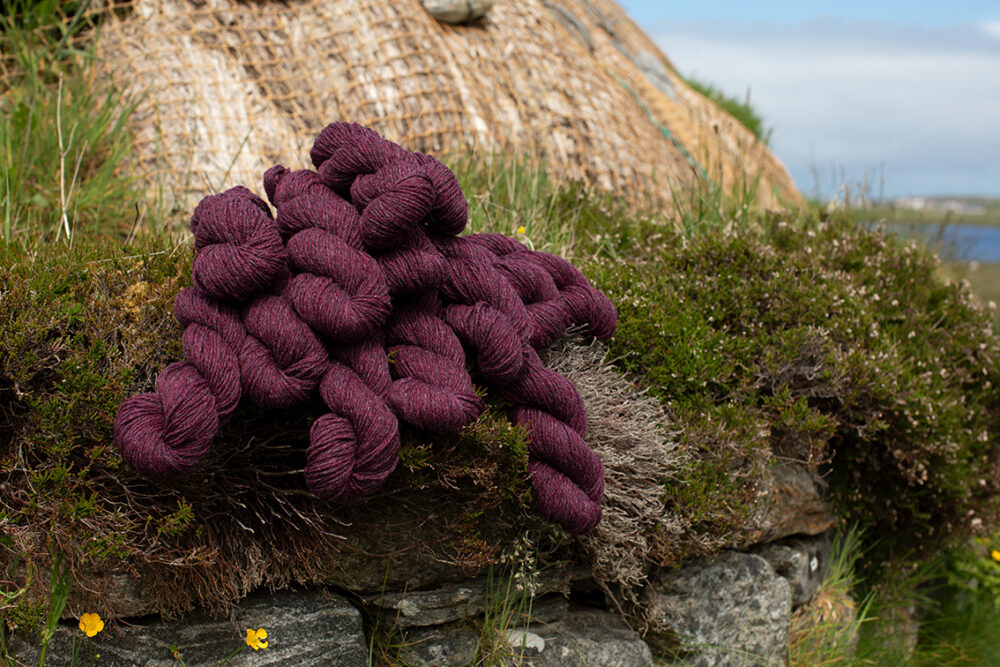 Alice Starmore Hebridean 3 Ply pure new British wool hand knitting Yarn in Erica colour