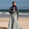 The Loch Lomond cardigan, St Agnes Eve Beret and Scarf and Ruabhal gloves hand knitwear patterncard kit designs by Alice Starmore made in Hebridean 2 Ply