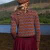 The Loch Lomond Cardigan by Jade Starmore and the Briodag Hat Set by Alice Starmore, hand knitwear design patterncard kits in Hebridean 2 Ply