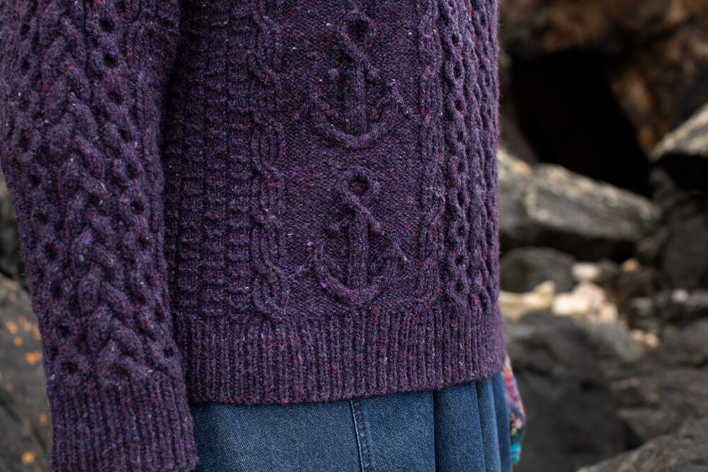 The Mystic and Marina Hat Set patterncard kit designs by Alice Starmore in Hebridean 2 & 3 Ply