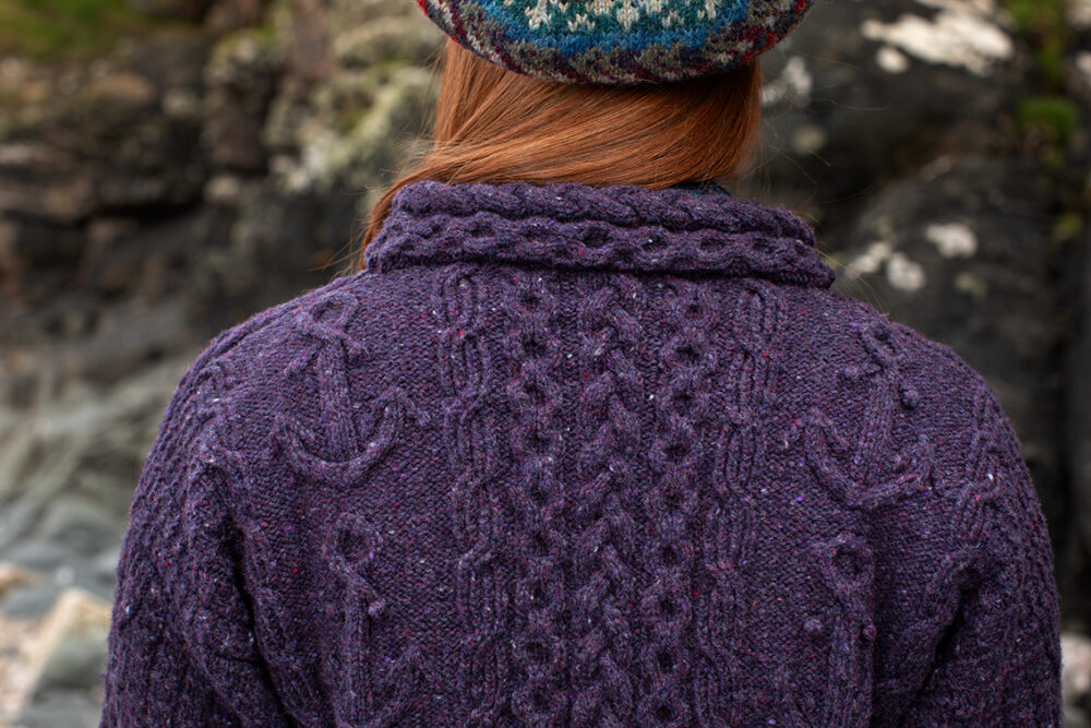 The Mystic and Marina Hat Set patterncard kit designs by Alice Starmore in Hebridean 2 & 3 Ply