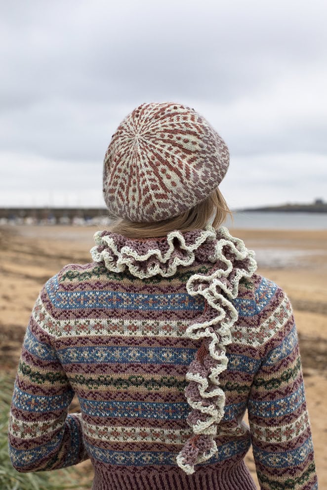 Peigi Cardigan and Briodag Hat Set by Alice Starmore in Hebridean 2 Ply yarn