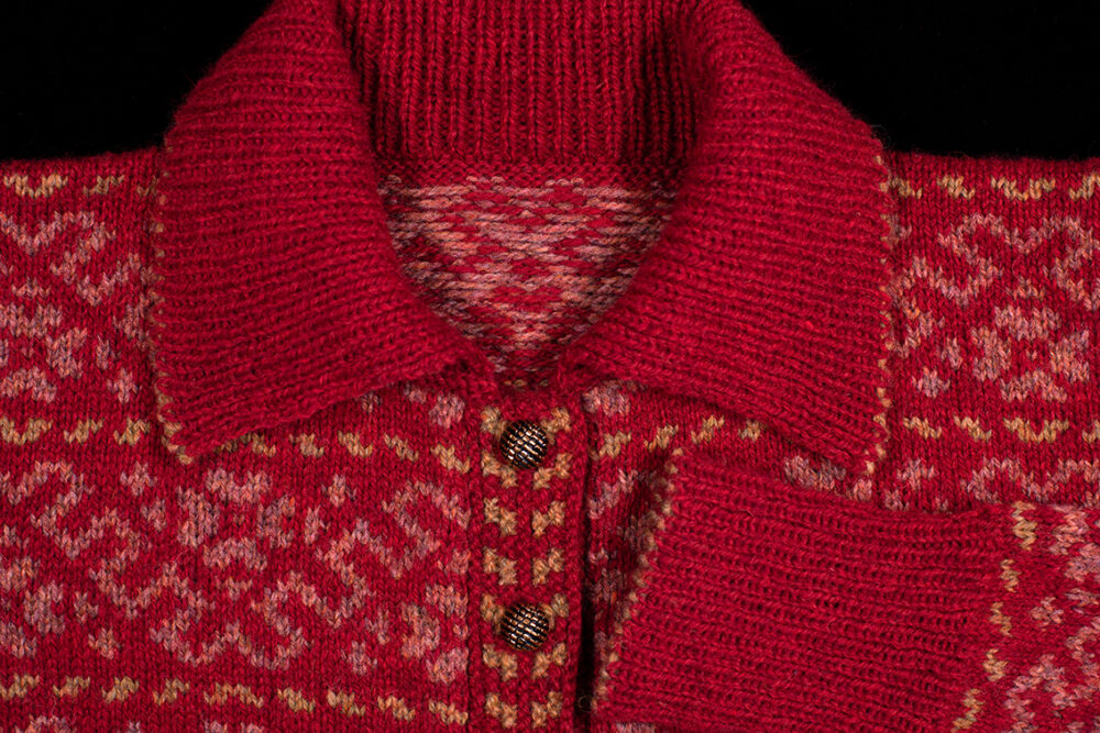 The Cassiopeia Cardgian patterncard kit design by Alice Starmore in Hebridean 2 Ply
