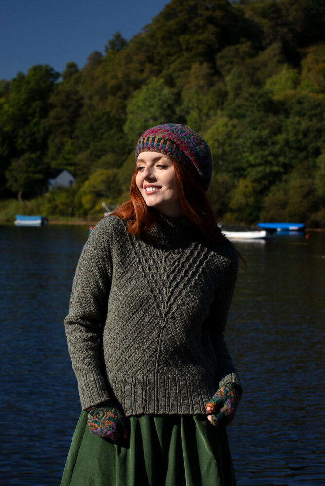 Staran patterncard kit design by Alice Starmore in Hebridean 3 Ply yarn