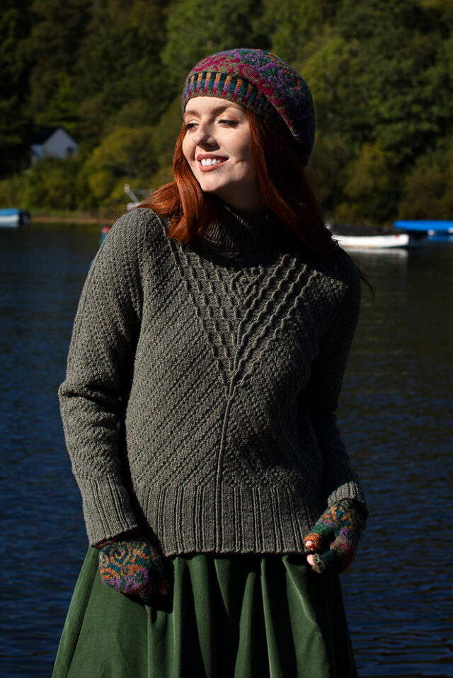 Staran patterncard kit design by Alice Starmore in Hebridean 3 Ply yarn