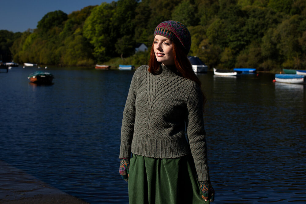 Staran patterncard kit design by Alice Starmore in Hebridean 3 Ply yarn