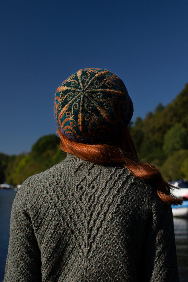 Staran patterncard kit design by Alice Starmore in Hebridean 3 Ply yarn