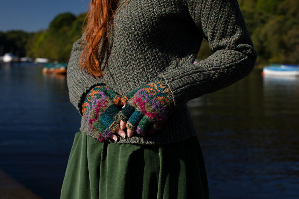 Staran patterncard kit design by Alice Starmore in Hebridean 3 Ply yarn